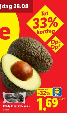 Lidl Ready to eat avocado's aanbieding