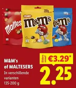 Lidl M&M's of Maltesers aanbieding