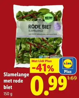 Lidl Slamelange met rode biet aanbieding