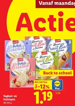 Lidl Sondy Yoghurt- en fruitrepen aanbieding