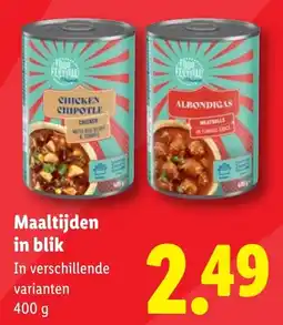 Lidl Maaltijden in blik aanbieding