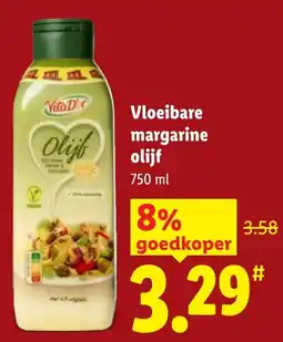 Lidl VitaDor Vloeibare margarine olijf aanbieding