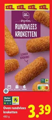 Lidl Chef Select oven rundvlees kroketten aanbieding