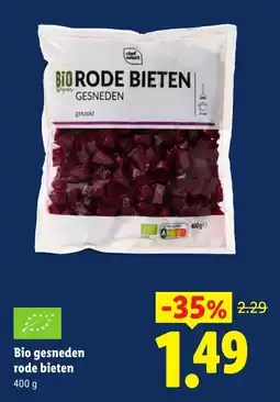 Lidl Bio gesneden rode bieten aanbieding