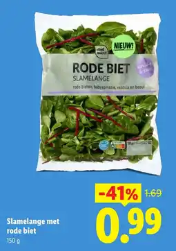 Lidl Slamelange met rode biet aanbieding