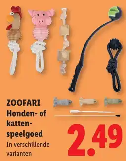 Lidl Zoofari Honden- of katten-speelgoed aanbieding