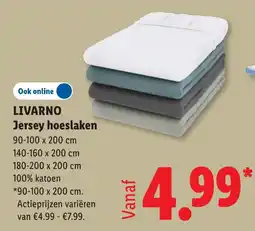 Lidl Livarno Jersey hoeslaken aanbieding
