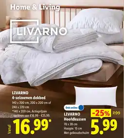 Lidl Livarno 4-seizoenen dekbed aanbieding