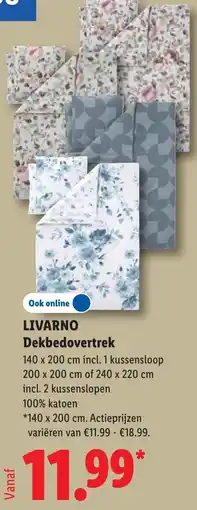 Lidl Livarno Dekbedovertrek aanbieding