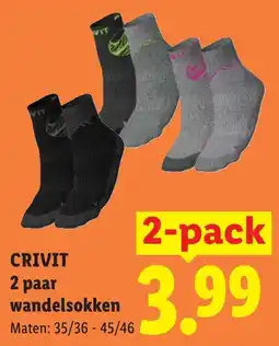 Lidl Crivit wandelsokken aanbieding