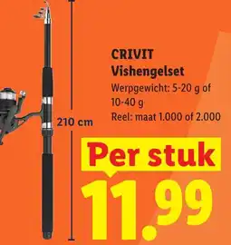 Lidl Crivit Vishengelset aanbieding