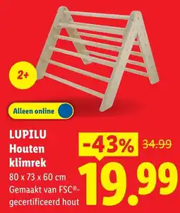 Lidl Lupilu Houten klimrek aanbieding