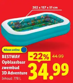 Lidl Bestway Opblaasbaar Zwembad 3D Adventure aanbieding