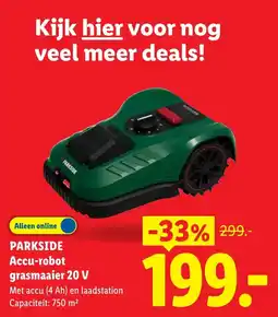 Lidl Parkside Accu-robot grasmaaier 20 V aanbieding