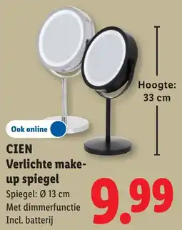 Lidl Cien Verlichte Make-up Spiegel aanbieding
