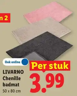Lidl Livarno Chenille badmat aanbieding