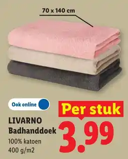 Lidl Livarno Badhanddoek aanbieding