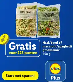 Lidl Nasi / Bami of Macaroni / Spaghetti Groentemix aanbieding