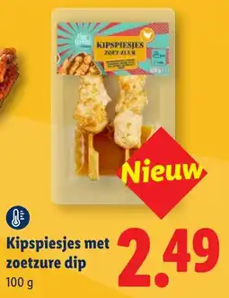 Lidl Kipspiesjes met zoetzure dip aanbieding