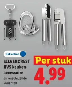 Lidl Silvercrest RVS keuken-accessoire aanbieding