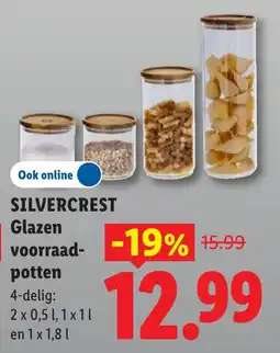 Lidl Silvercrest glazen voorraadpotten aanbieding