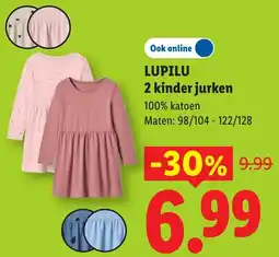 Lidl Lupilu 2 kinderjurken aanbieding