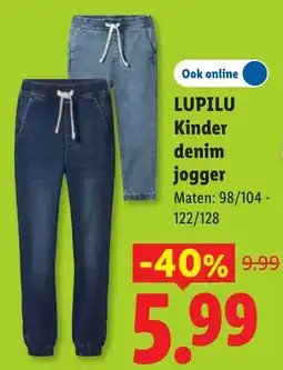 Lidl Lupilu Kinder denim jogger aanbieding