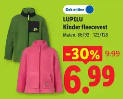 Lidl Lupilu Kinder fleecevest aanbieding