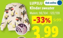 Lidl Lupilu Kinder sweater aanbieding