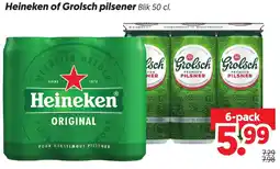 Dekamarkt Heineken of Grolsch pilsener aanbieding