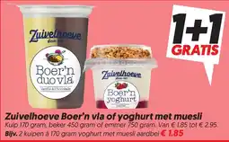 Dekamarkt Zuivelhoeve Boer'n vla of yoghurt aanbieding