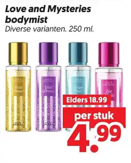 Dekamarkt Love and mysteries bodymist aanbieding