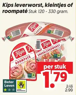Dekamarkt Kips leverworst, kleintjes of roompaté aanbieding