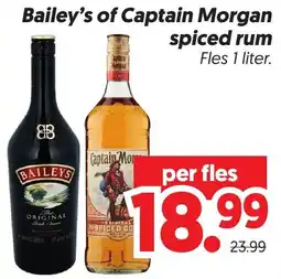 Dekamarkt Bailey's of Captain Morgan spiced rum aanbieding