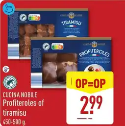 ALDI Cucina nobile profiteroles of tiramisu aanbieding