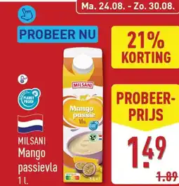 ALDI Milsani mango passievla aanbieding