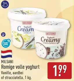 ALDI Milsani romige volle yoghurt aanbieding