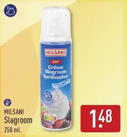 ALDI Milsani slagroom aanbieding