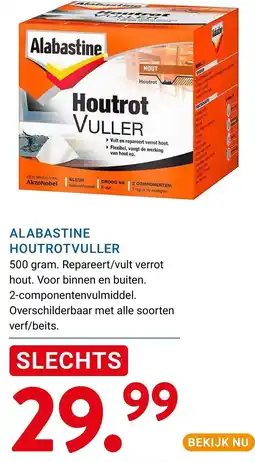 Kluswijs Alabastine houtrotvuller aanbieding