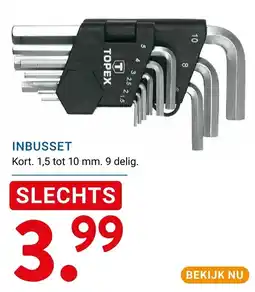 Kluswijs Topex inbusset aanbieding