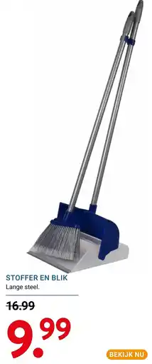 Kluswijs Stoffer en blik lange steel aanbieding