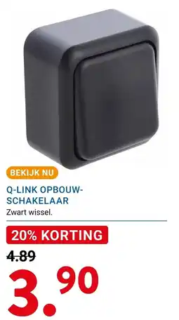 Kluswijs Q-LINK OPBOUW-SCHAKELAAR aanbieding