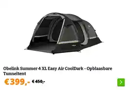 Obelink Obelink Summer 4 XL Easy Air CoolDark - Opblaasbare Tunneltent aanbieding