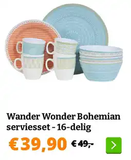 Obelink Wander Wonder Bohemian serviesset aanbieding