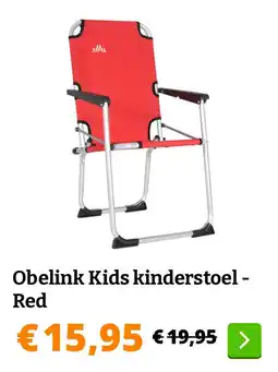 Obelink Obelink Kids kinderstoel - Red aanbieding