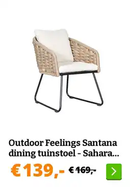 Obelink Outdoor Feelings Santana dining tuinstoel - Sahara... aanbieding