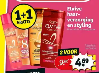 Kruidvat Elvive Haarverzorging En Styling 1+1 Gratis aanbieding