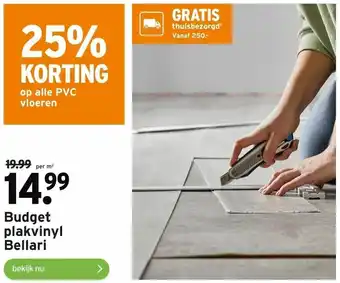 GAMMA Budget plakvinyl Bellari aanbieding