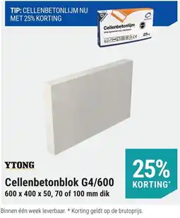 Pontmeyer Ytong Cellenbetonblok G4/600 aanbieding