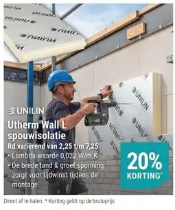 Pontmeyer Unilin Utherm Wall L Spouwisolatie aanbieding